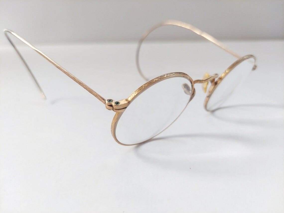 1920s Gold Round Rimmed 12k Gold Filled Eyeglasses Frames - Etsy