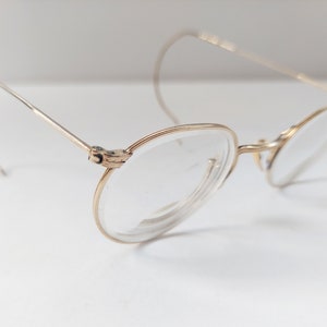 Vintage 1940s Gold 12k Rimmed Eyeglasses