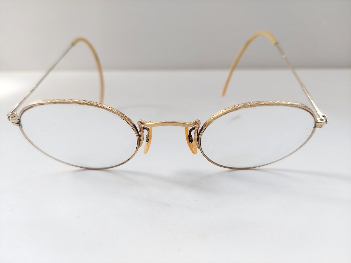 1920s Gold Round Rimmed 12k Gold Filled Eyeglasses Frames - Etsy