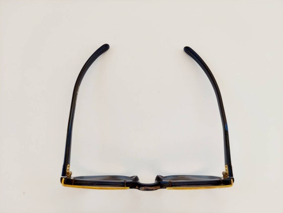 Vintage 1960s Black and Gold Catseye Glasses. - image 4