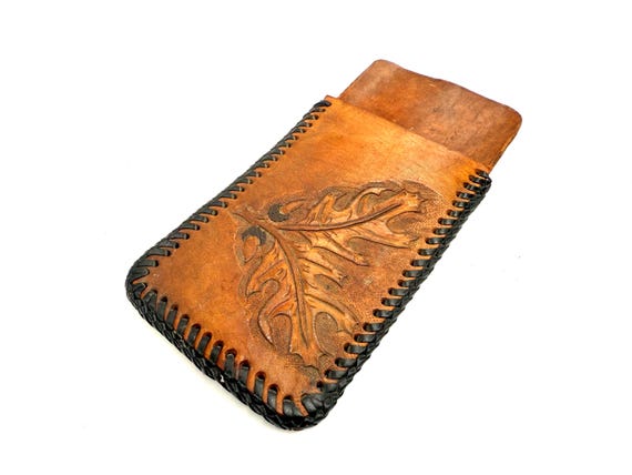 leaf Oak Leaf Leather Pouch - image 1