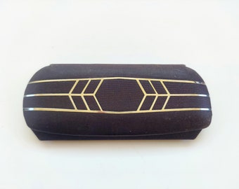 Vintage 1960s Art Deco Silver Eyeglasses Case