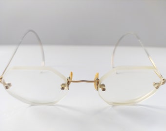 1940s octagonal 12k Gold Eyeglasses Frames