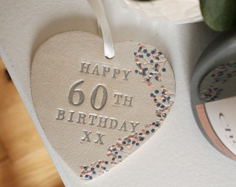 60th Birthday Hanging Heart