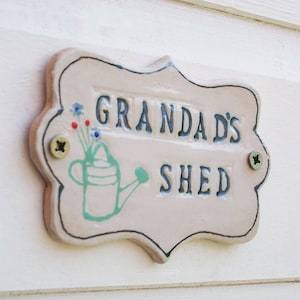 Abri de jardin en céramique pour grand-père, abri de jardin extérieur personnalisé en céramique, cadeau grand-père pour la fête des pères, cadeau pour lui