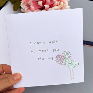 Carte future maman, carte carrée blanche pour les femmes enceintes, intérieur vierge pour un message personnel