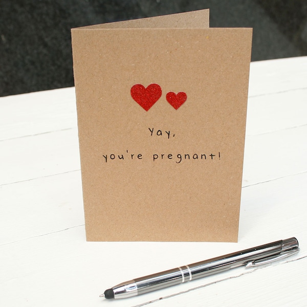 Yay! You're Pregnant Card, Baby Shower A6 Greetings Card For Mummy And Daddy To Be