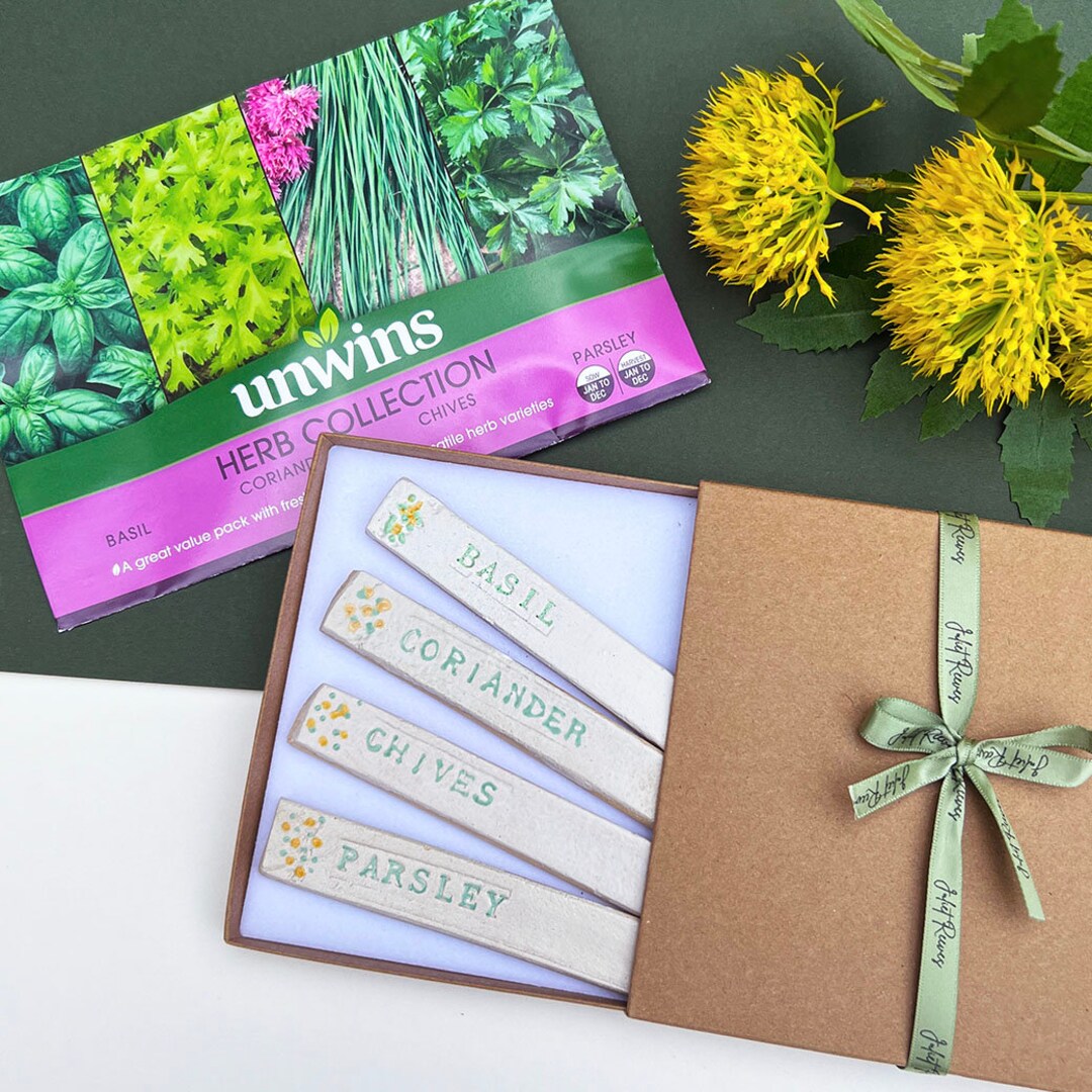 Grow Your Own Herbs Gift Set, Gardening Lover Gift Set, Herb Ceramic ...