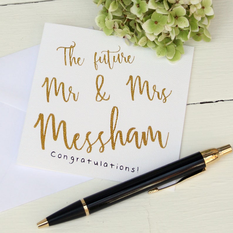 Personalised Engagement Card