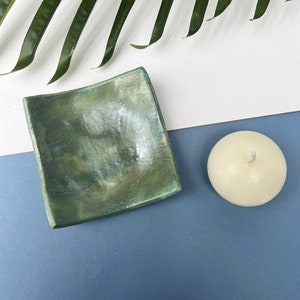 Plain Green Candle Holder image 1