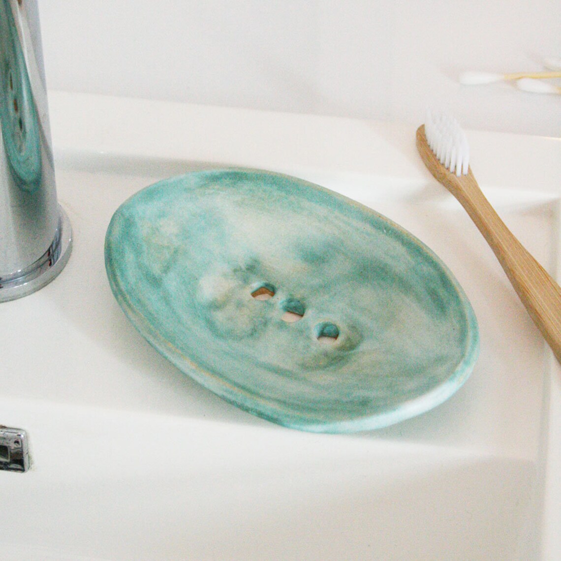 Ceramic Oval Soap Dish Etsy