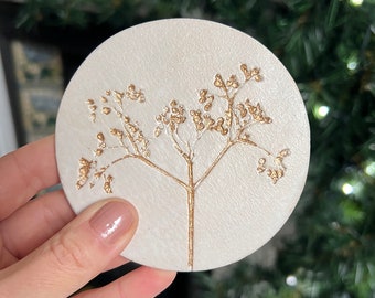 Gold Wild Flower Ceramic Coasters - LIMITED EDITION