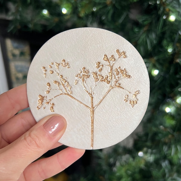 Gold Wild Flower Ceramic Coasters - LIMITED EDITION