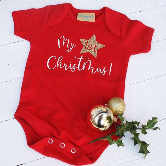 My First Christmas Babygrow | Etsy