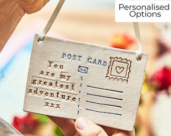 Ceramic Postcard  - Personalised Thinking of You Gift - Unique gifts for all