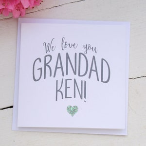 Personalised Grandad Card, Father's Day Card For Your Grandad, Blank Inside For Own Message