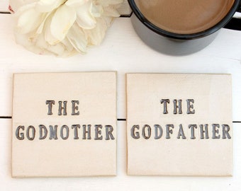 The Godfather/Godmother Coaster - Godparent Gift Set