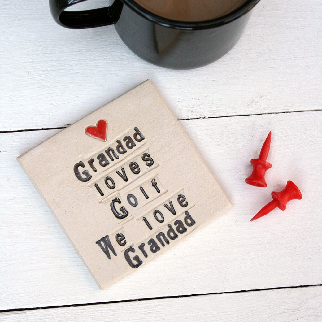 Grand-Père Aime Golf Ceramic Coaster
