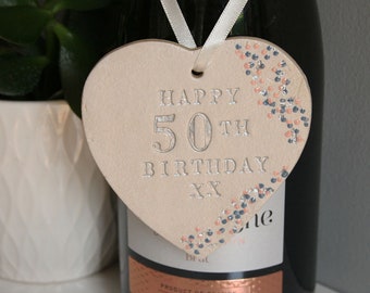 50th Birthday Hanging Heart