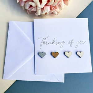 Carte "Pensée à vous", carte de voeux de sympathie, carte de deuil, intérieur vierge pour message personnel