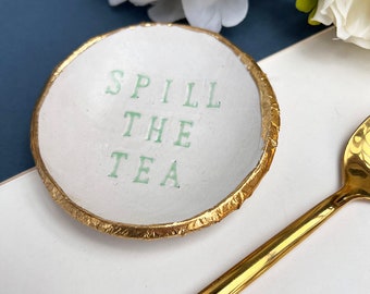 Spill The Tea, Tea Bag Saucer - Tea Bag Gift - Tea Bag Holder - Unique Mother's Day Gift