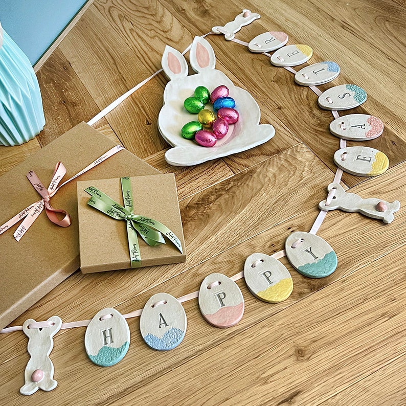 Happy Easter Ceramic Bunny Bunting image 4