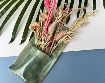 Green Texture Hanging Vase