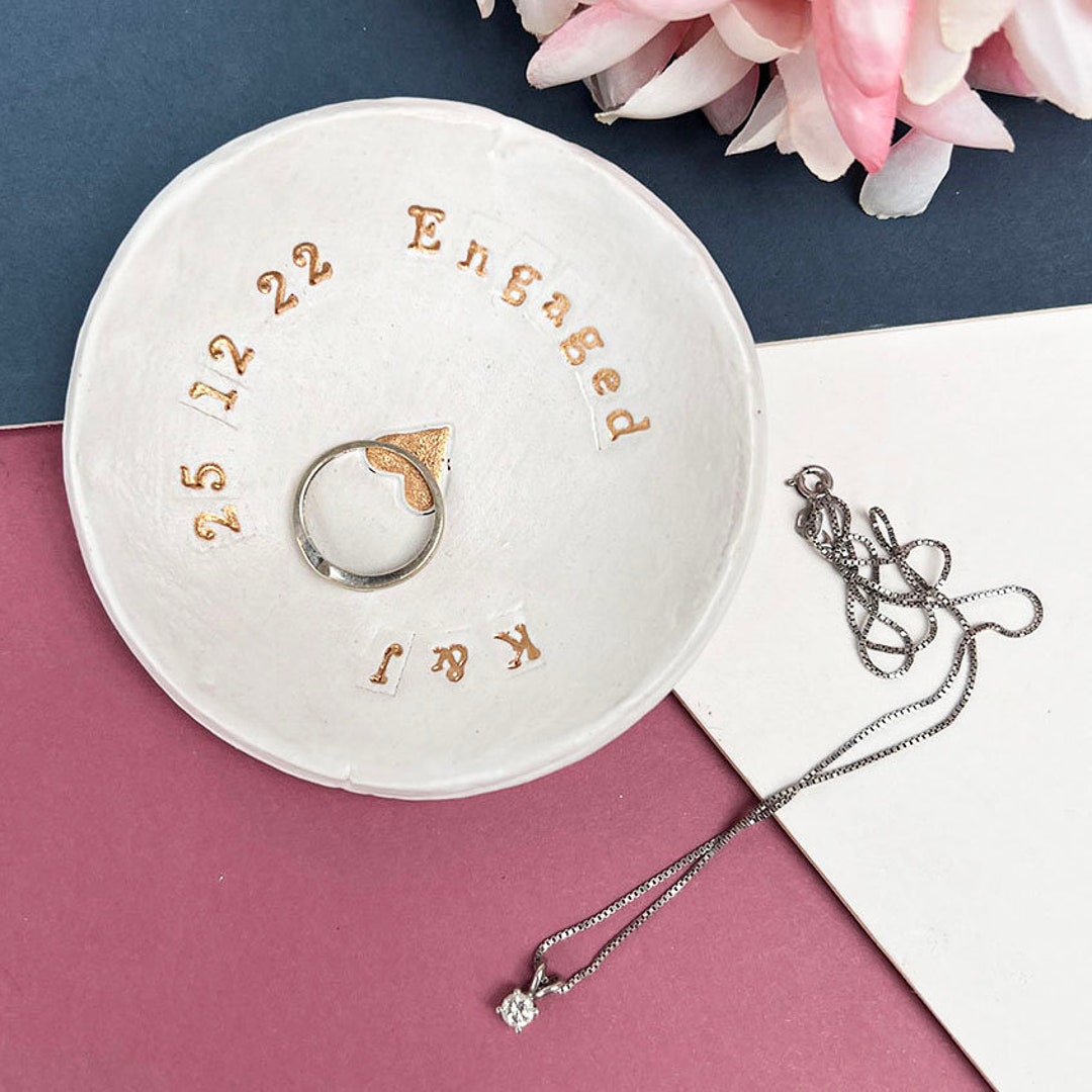 Personalised Engagement Ring Dish - Etsy