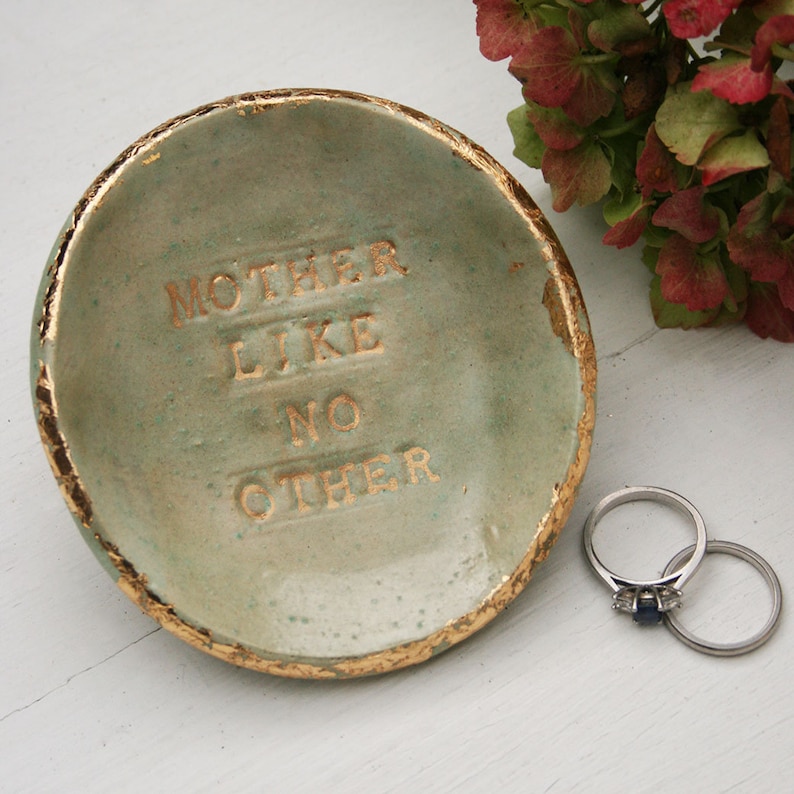 Blue And Gold /'Mother Like No Other/' Ceramic Dish