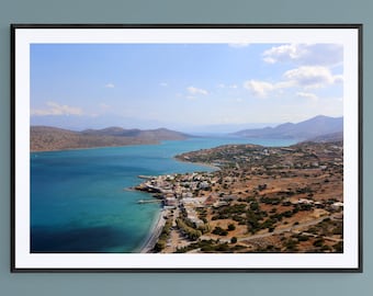 Photo Print | Crete Greece Elounda Village Mediterranean Greek Islands Azure Clear Blue Sea | Fine Art Photography