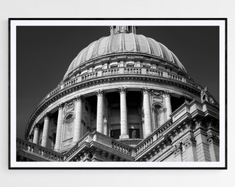 Photo Print | London St Pauls Cathedral Dome Black White | Fine Art Photography