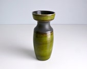 Mid Century Modern Vase - Kilrush, Ireland - Olive Green, Black - Mad Men, 1960's Home Decor