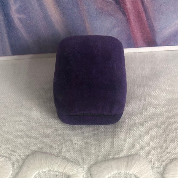 Vintage Velvet Ring Box~Royal Purple Engagement Ring Box~Engagement Ring Display Box~Presentation Box~Buffalo,NY