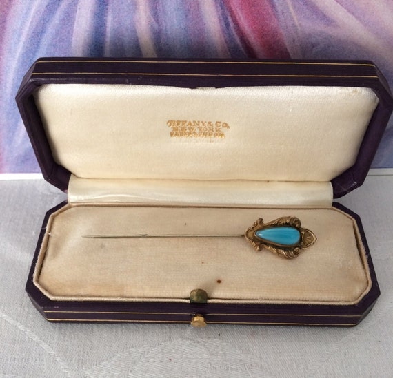 Vintage Tiffany & Co. Leather Stickpin Box~Heirlo… - image 2