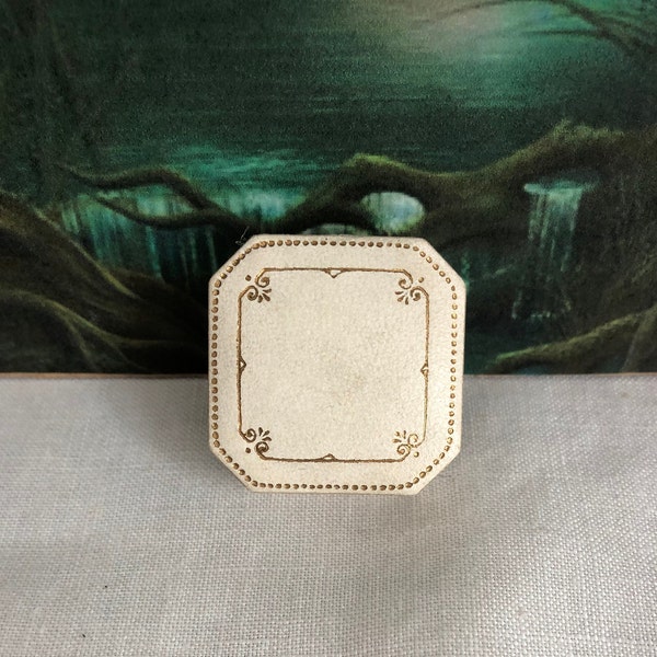 Vintage 1940's Itty Bitty Ring Box~Wedding White Single Ring Display Box~Pocket Ring Presentation Box~Columbus,OH