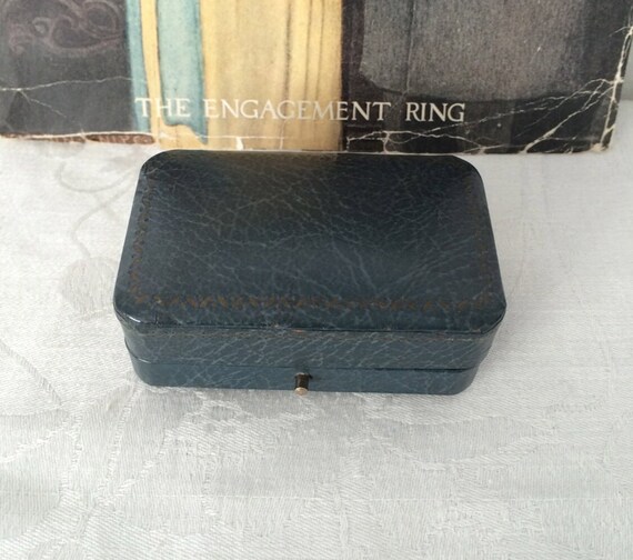 Vintage Double Engagement Ring Box~Lake Tahoe Blu… - image 4