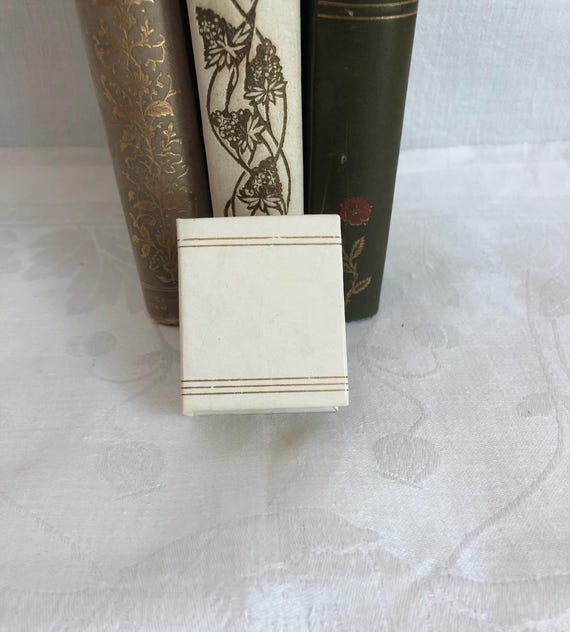 Vintage Little Book Ring Box~Wedding White Ring B… - image 10