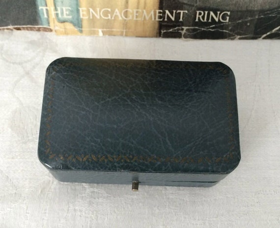 Vintage Double Engagement Ring Box~Lake Tahoe Blu… - image 2