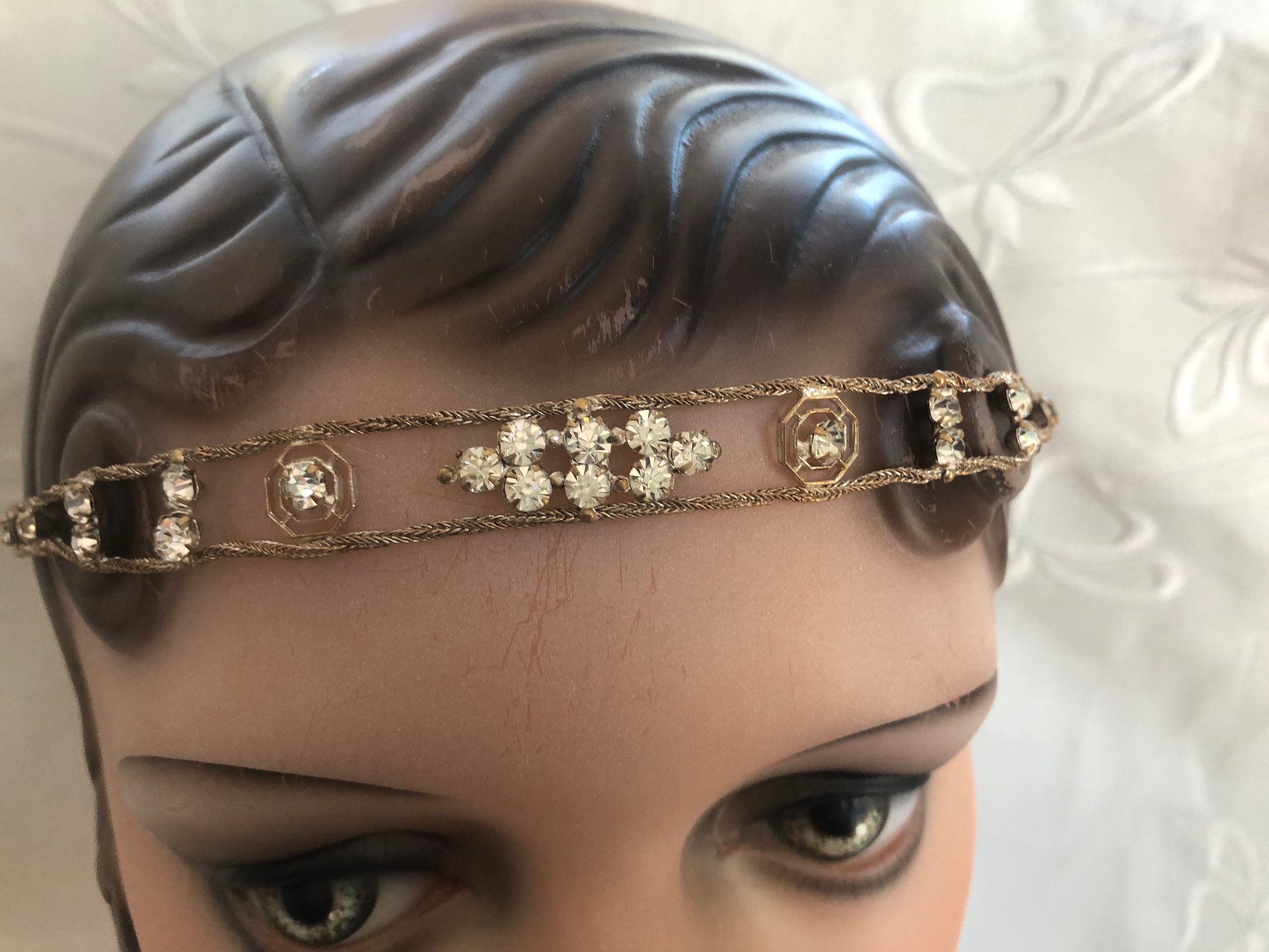 1920s Rhinestone Headband: Authentic Flapper Wedding Hair  display picture 1