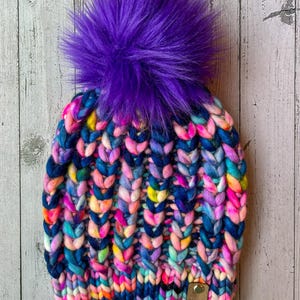 100% Merino Wolle Strickmütze | Geflochtene Herzchen Mütze