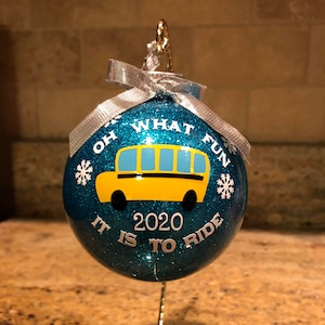 School Bus Driver Ornament , Oh What Fun it Is to Ride  Bus Ornament, Handmade Christmas Ornament, School Bus Driver Gift 2024