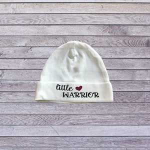 Little Heart Warrior Hat, Baby Heart Warrior Hat, Newborn Hat,  NICU Baby Gift, Heart Baby Gift, New Baby Gift, Baby Heart Warrior Gift