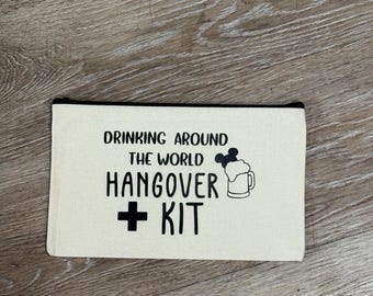 Um die Welt trinken Kater Tasche, Kater Kit, Mädchen Trip Taschen, Make-up Tasche für Brautjungfern, Strumpf Stuffers