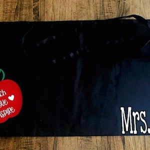 Teacher Supply Apron | Back to School Teacher Apron | Black Apron for Teachers | Supply Apron for Teachers | Waist Apron for Educators