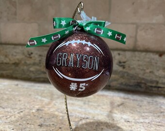 Fußball Weihnachtskugel, FußballEr Weihnachtsschmuck, Fußball Weihnachtsschmuck, Personalisierter Weihnachtsschmuck