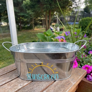 Outdoor Sunscreen Bucket, outdoor storage buckets, Backyard Storage Buckets, Pool Buckets