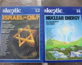 1970s Skeptic Magazine The Forum for Contemporary History Issue 12 Mar/Apr, 1976 and Issue 14 Jul/Aug, 1976 Lot of 2