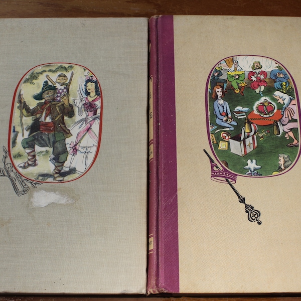 Adventures of Pinocchio and The Little Lame Prince & The Adventure of a Brownie Grosset and Dunlap Illustrated Junior Library Lot of 2 Books