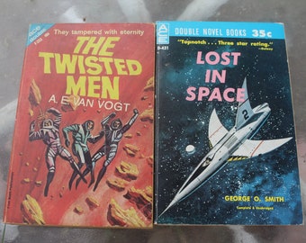 The Twisted Men/One of Our Asteroids is Missing Ace Double Novel F-253 and Lost in Space/Earth's Last Fortress Ace Double Novel D-431 Books