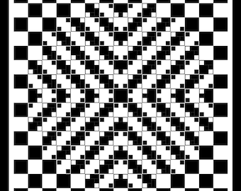 Bulging Checkerboard Quilt Pattern